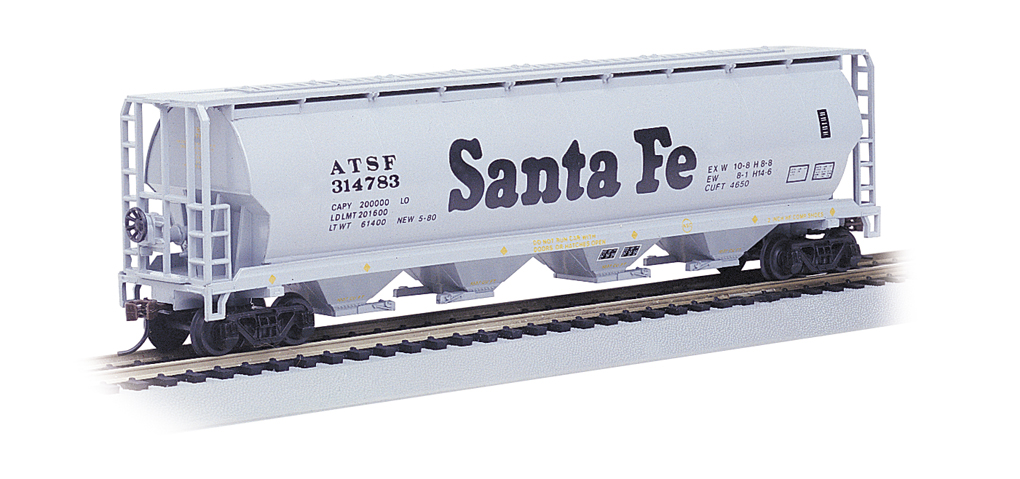 Santa Fe - 4 Bay Cylindrical Grain Hopper (HO Scale)