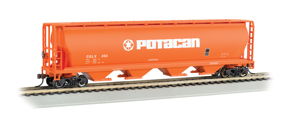 POTACAN - 4 Bay Cylindrical Grain Hopper (HO Scale) - Click Image to Close