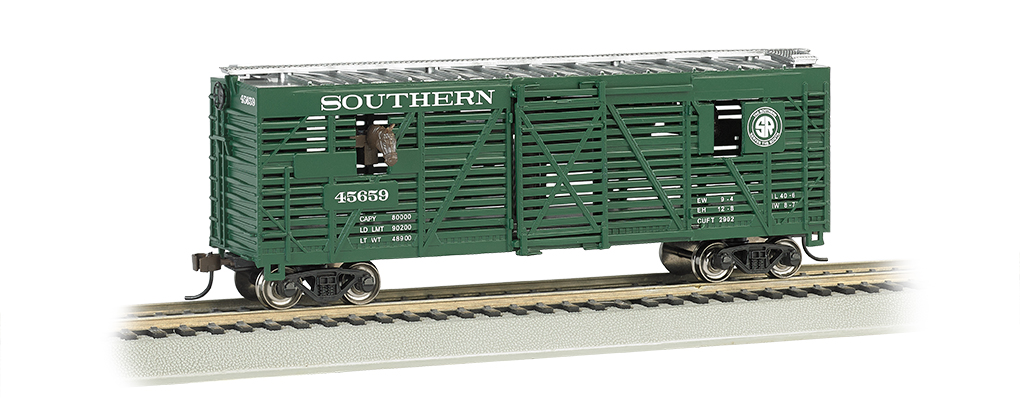 Southern - 40ft Animated Stock Car w/ horses (HO Scale) - Click Image to Close