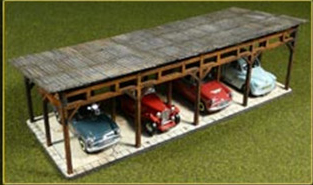 Laser-Cut Car Shed Kit (HO Scale)