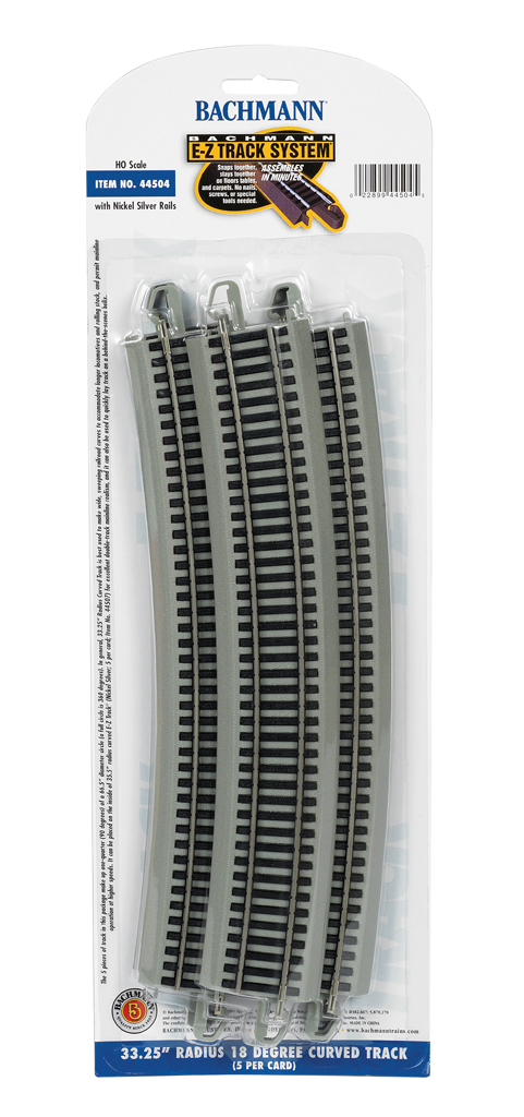 33.25" Radius 18 Degree Curved (HO Scale) - Click Image to Close