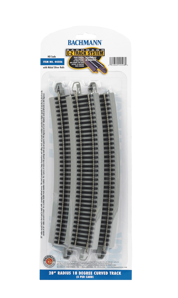 28" Radius 18 Degree Curved (HO Scale) - Click Image to Close