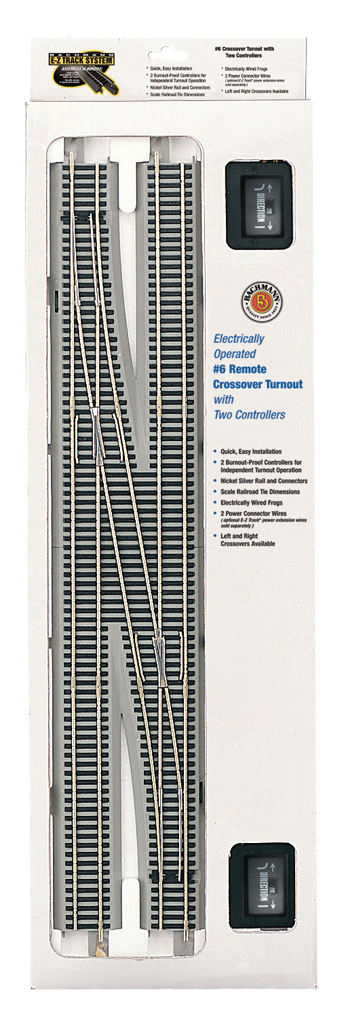 #6 Remote Crossover Turnout - Left (HO Scale)