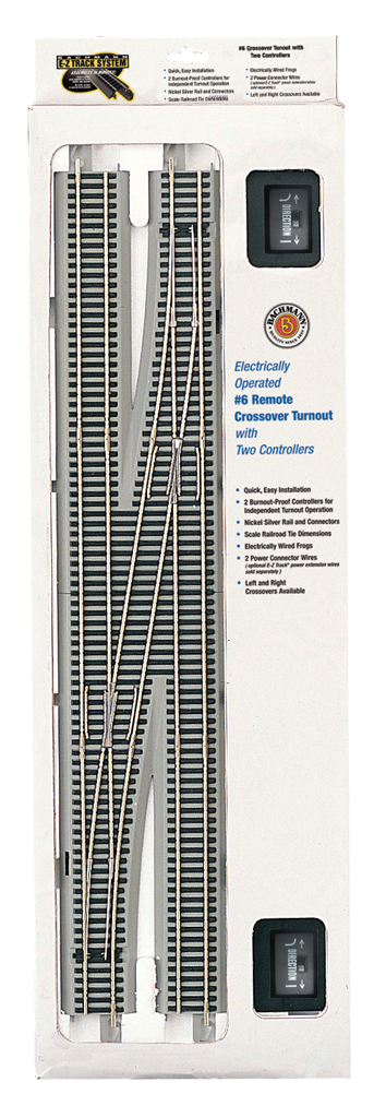 #6 Remote Crossover Turnout - Right (HO Scale)