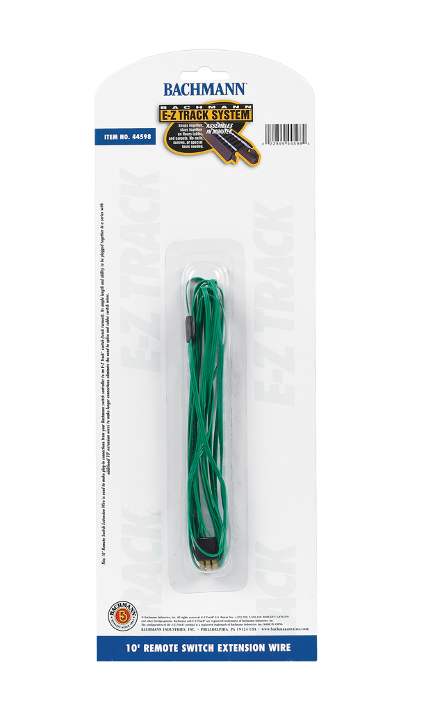 10' Green Switch Extension Wire (All Scales) - Click Image to Close