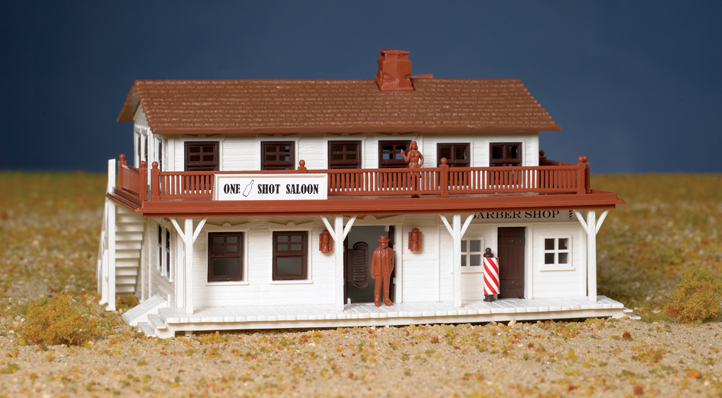 Saloon And Barber Shop (HO Scale) - Click Image to Close