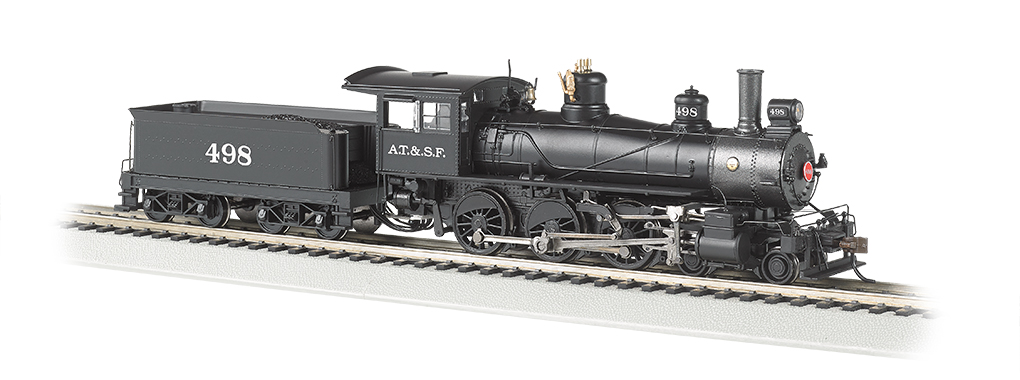 Santa Fe #498 - Baldwin 4-6-0 - DCC Sound Value (HO Scale)