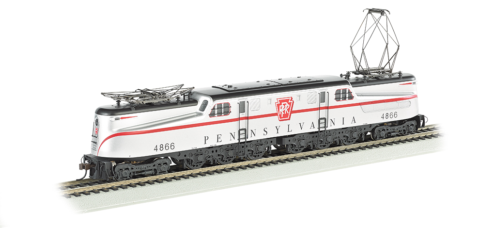 PRR Silver w/ Red Stripe Congressional #4866-DCC Ready (HO GG1) - Click Image to Close