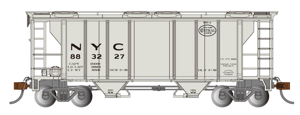 New York Central® - PS-2 Covered Hopper (HO Scale)