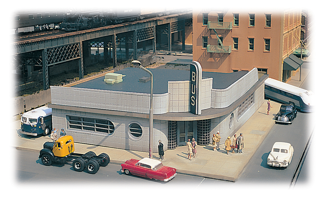 Bus Station - Cityscenes™ Building Kit (HO Scale)