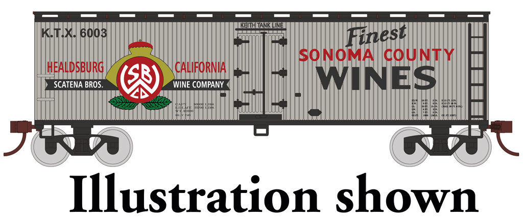 Sonoma County Wines - 40' Wood-side Refrig Box Car (HO Scale) - Click Image to Close