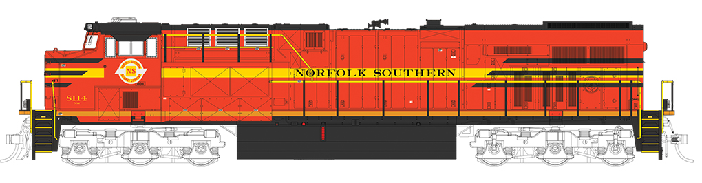 Norfolk Southern Rlwy -NS Heritage GE ES44AC- DCC Sound Value HO - Click Image to Close