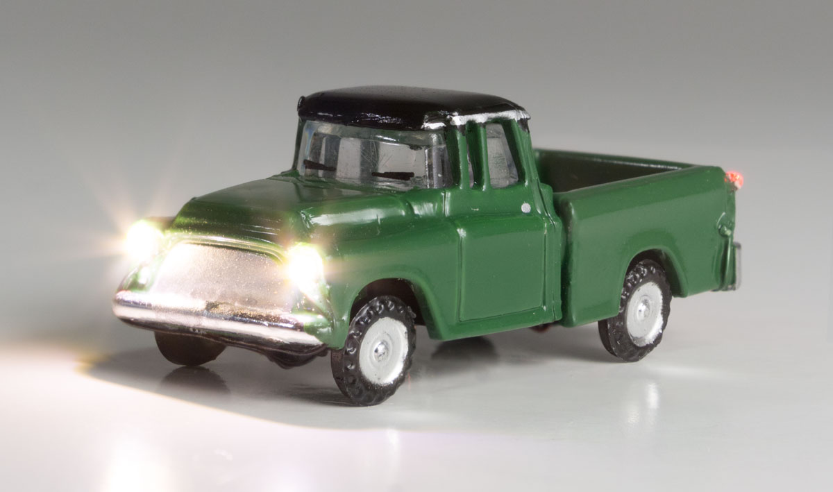 Green Pickup - N Scale - Click Image to Close