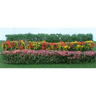 FLOWER HEDGES 5" x 3/8" x 5/8", HO-SCALE