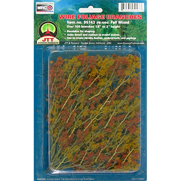 FOLIAGE BRANCHES, Fall Mixed 1.5" to 3", 60 pcs - Click Image to Close