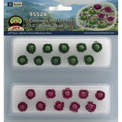 CABBAGES & LETTUCE 1/2" Tall O Scale, 20/pk - Click Image to Close