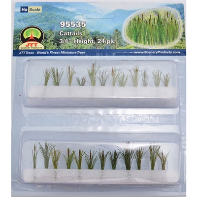 CATTAILS 3/4" Tall HO Scale, 24/pk - Click Image to Close