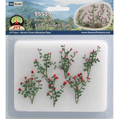 ROSE BUSHES 1-3/8" Long HO Scale, 6/pk - Click Image to Close