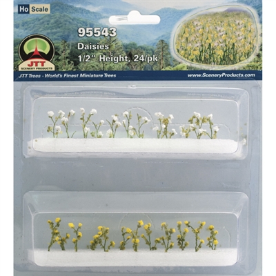 DAISIES 1/2" Tall HO Scale, 24/pk - Click Image to Close