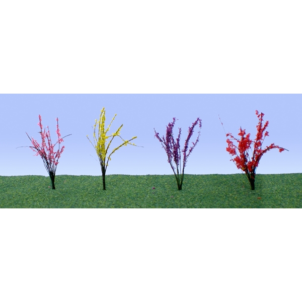 FLOWER BUSHES 1/2-3/4, HO-SCALE, 40/PK - Click Image to Close