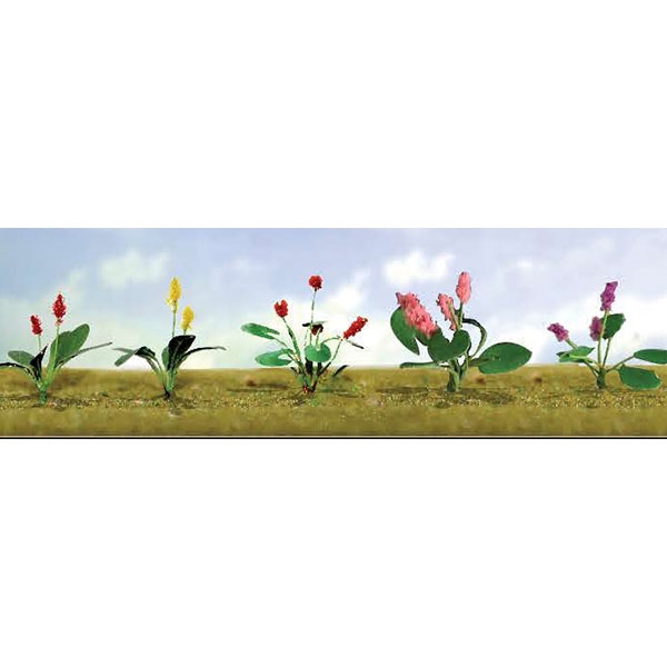 FLOWER PLANTS ASSORTMENT 3, 1/2" High, HO Scale, 12/pk.