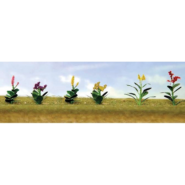 FLOWER PLANTS ASSORTMENT 4, 1" High, O Scale, 10/pk.