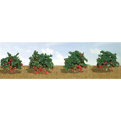 STRAWBERRIES, 3/4" High, O Scale, 8/pk. - Click Image to Close