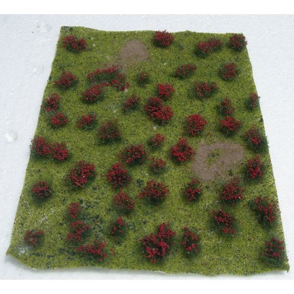 FLOWERING MEADOW, RED, 5" X 7" SHEET - Click Image to Close