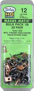 Kadee #12 #58 Bulk Pack Couplers (w/o Draft Gear Boxes)