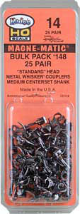 Kadee #14 #148 Bulk Pack WHISKER® Couplers