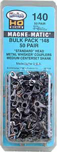 Kadee #140 Bulk Pack WHISKER® Couplers (w/o Draft Gear Boxes)