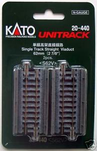 62mm Single Track Straight Viaduct Track [2 pcs] KATO 20-440 - Click Image to Close