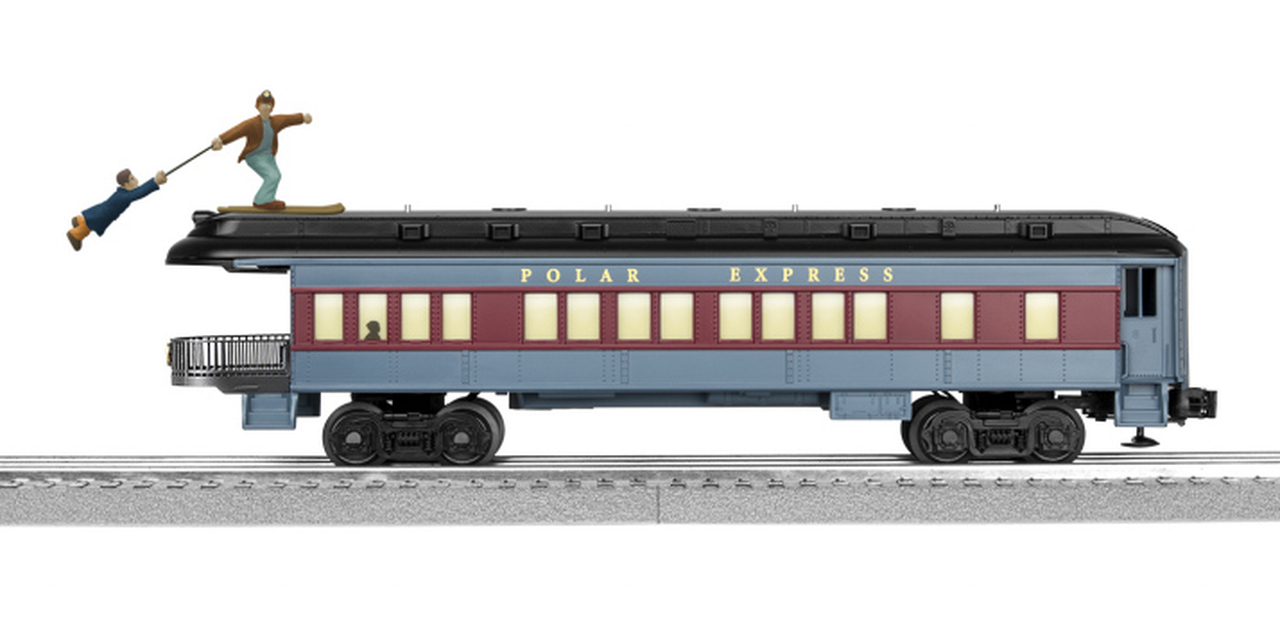 2027800 Polar Express Skiing Hobo Observation Car - Black Roof - Click Image to Close
