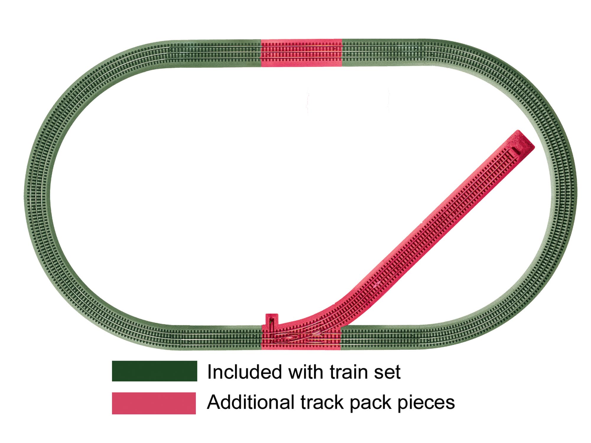 6-12044 FASTRACK SIDING TRACK ADD-ON TRACK PACK