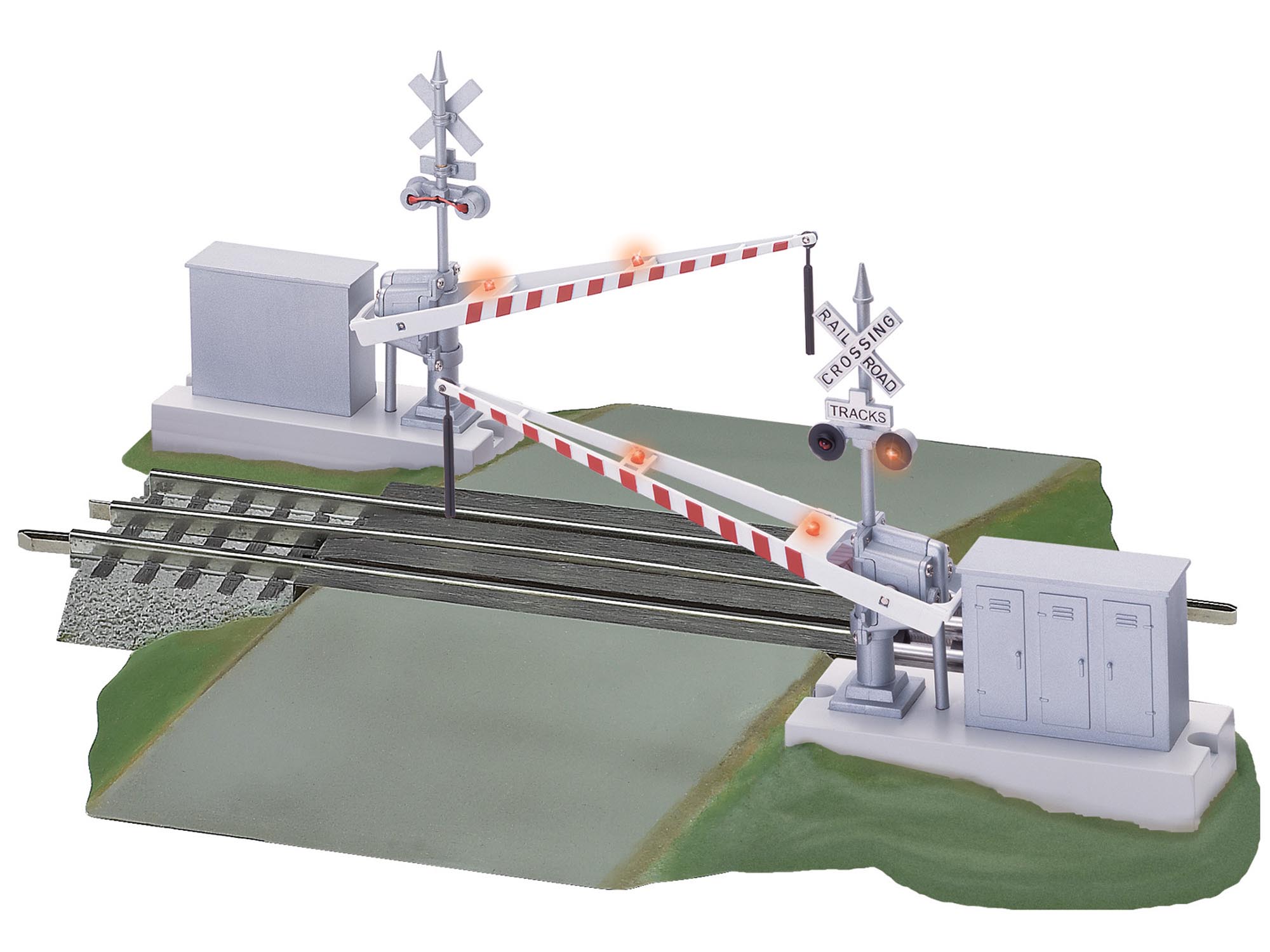 6-12062 FASTRACK GRADE CROSSING WITH GATES AND FLASHERS