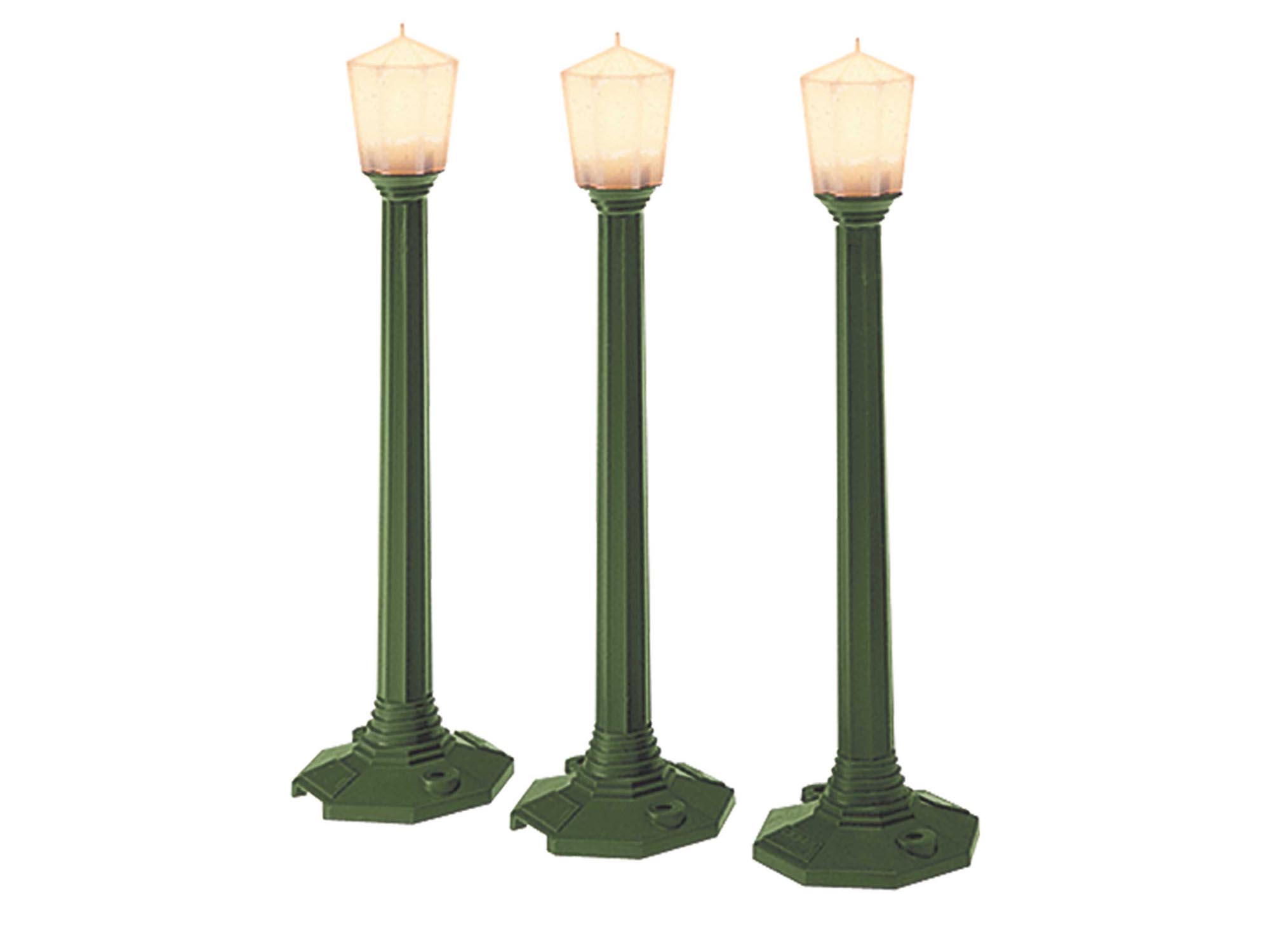 6-29247 CLASSIC STREET LAMPS - GREEN - 3 PACK