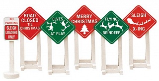 6-37185 Christmas Railroad Signs - Click Image to Close