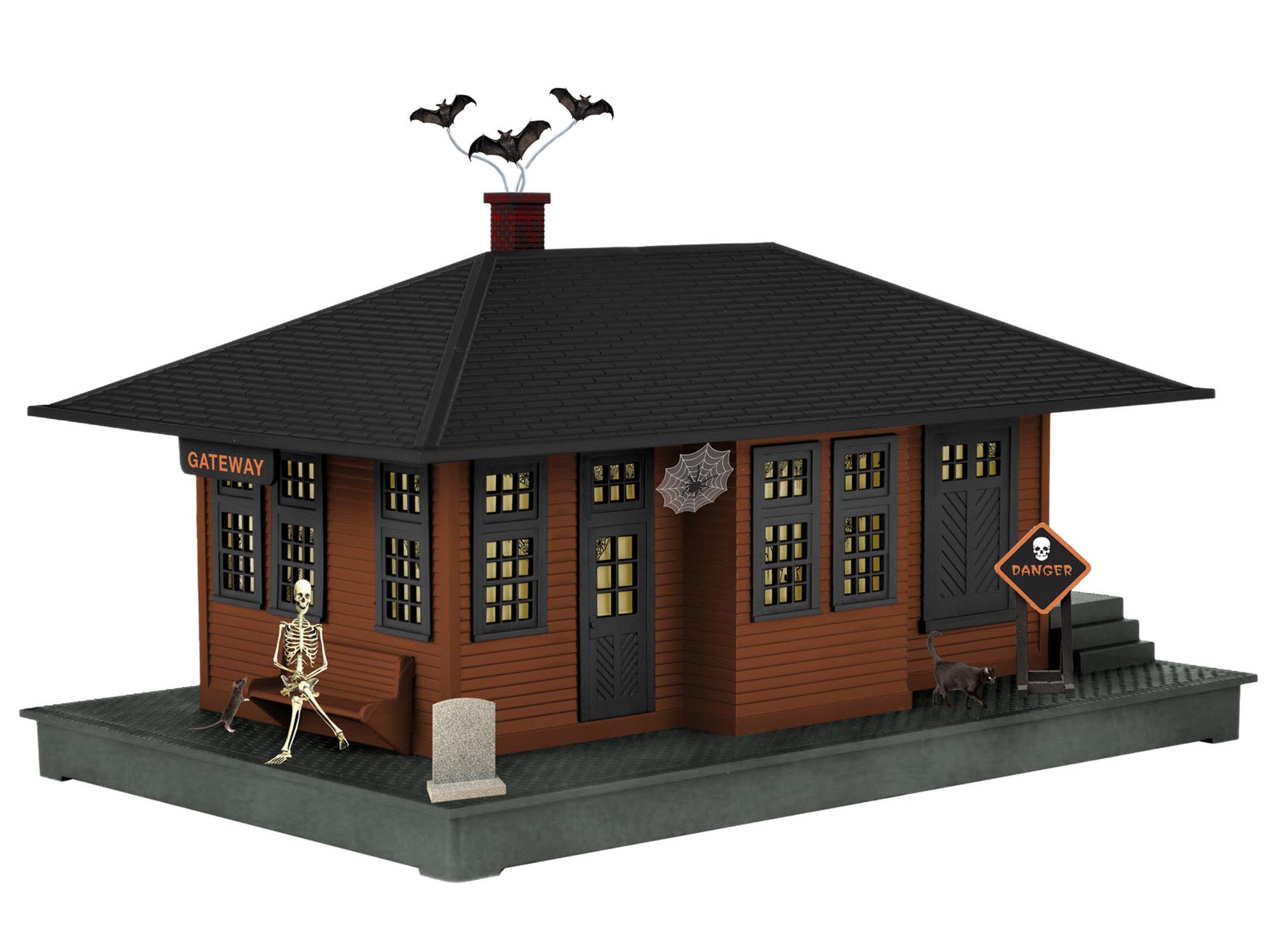 6-37998 HALLOWEEN HAUNTED PASSENGER STATION - Click Image to Close