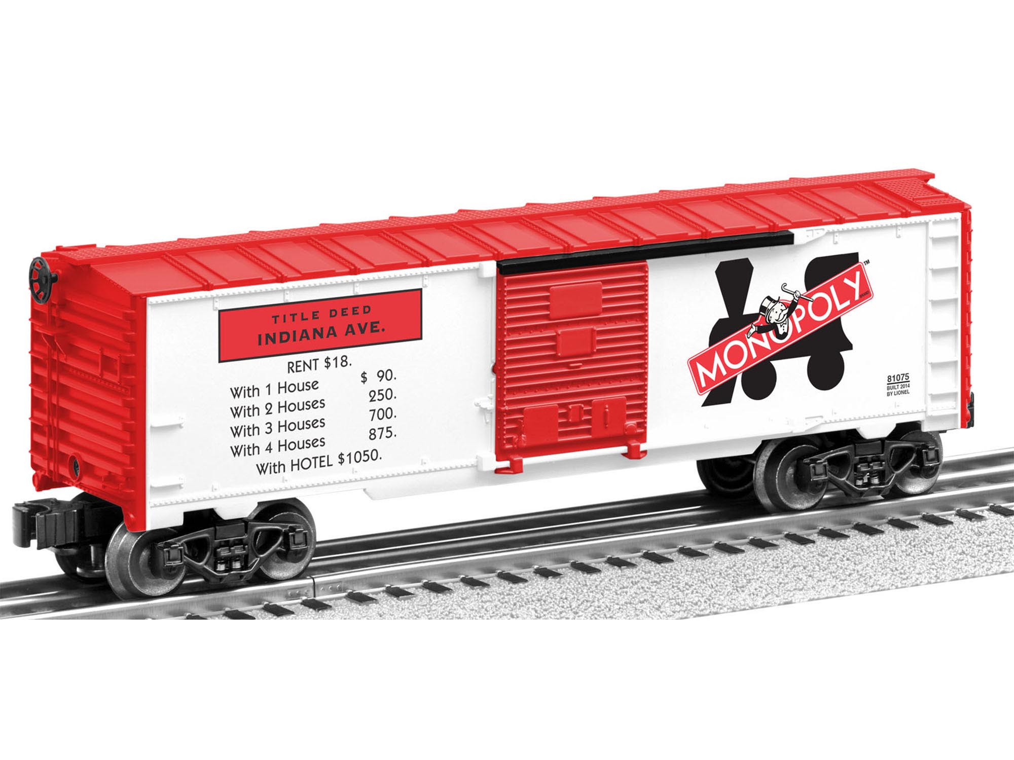 6-81073 MONOPOLY BOXCAR 2-PACK (VENTNOR AVE & INDIANA AVE) 6-81073 MONOPOLY BOXCAR 2-PACK (VENTNOR AVE & INDIANA AVE)
