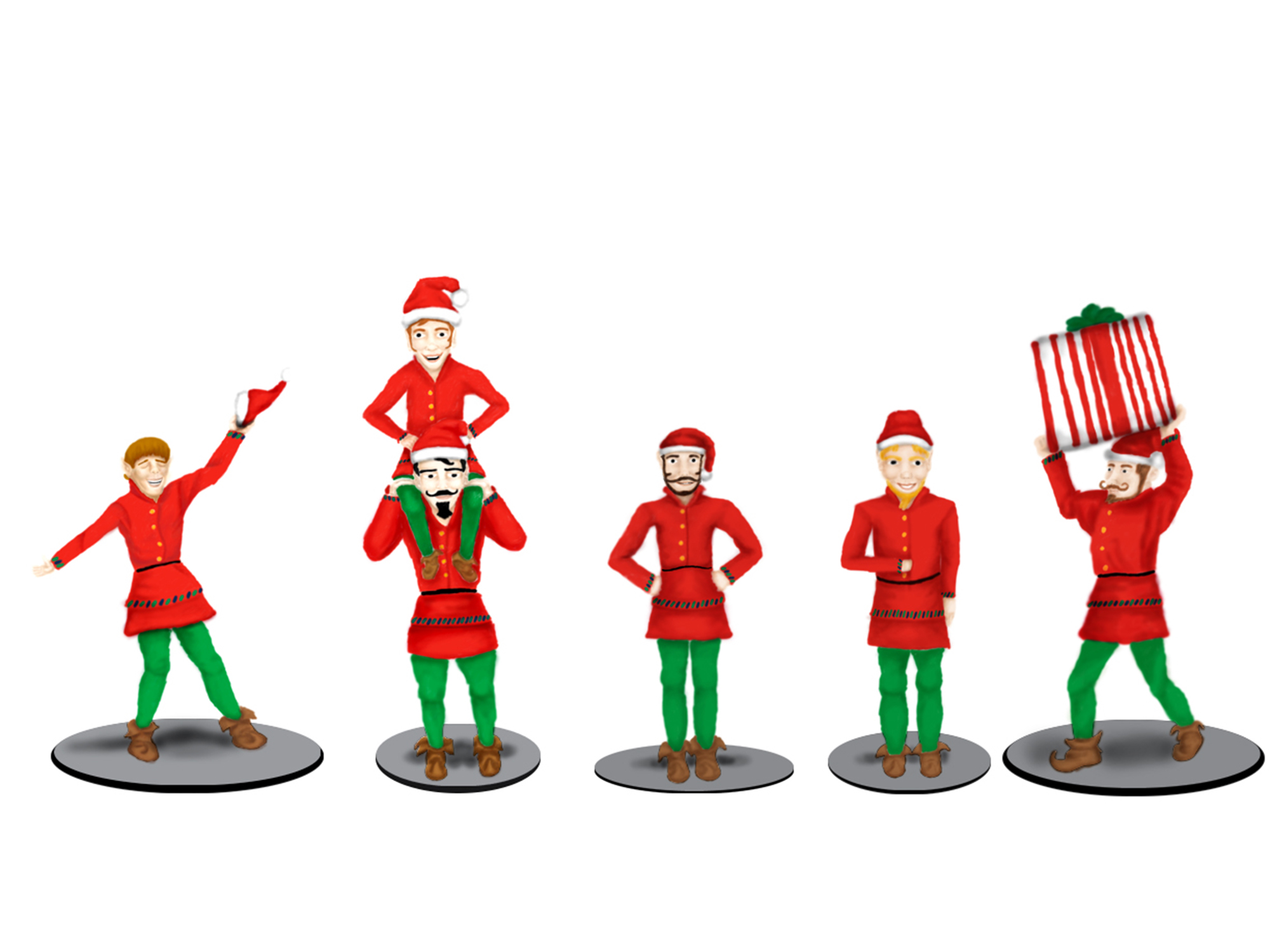 6-82185 THE POLAR EXPRESS™ ELVES FIGURE PACK - Click Image to Close