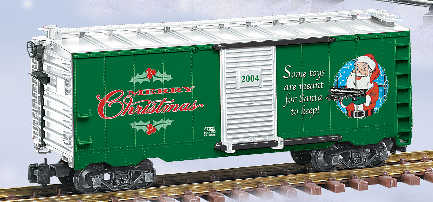 8-87025 2004 Holiday Christmas Boxcar Lionel Large Scale - Click Image to Close