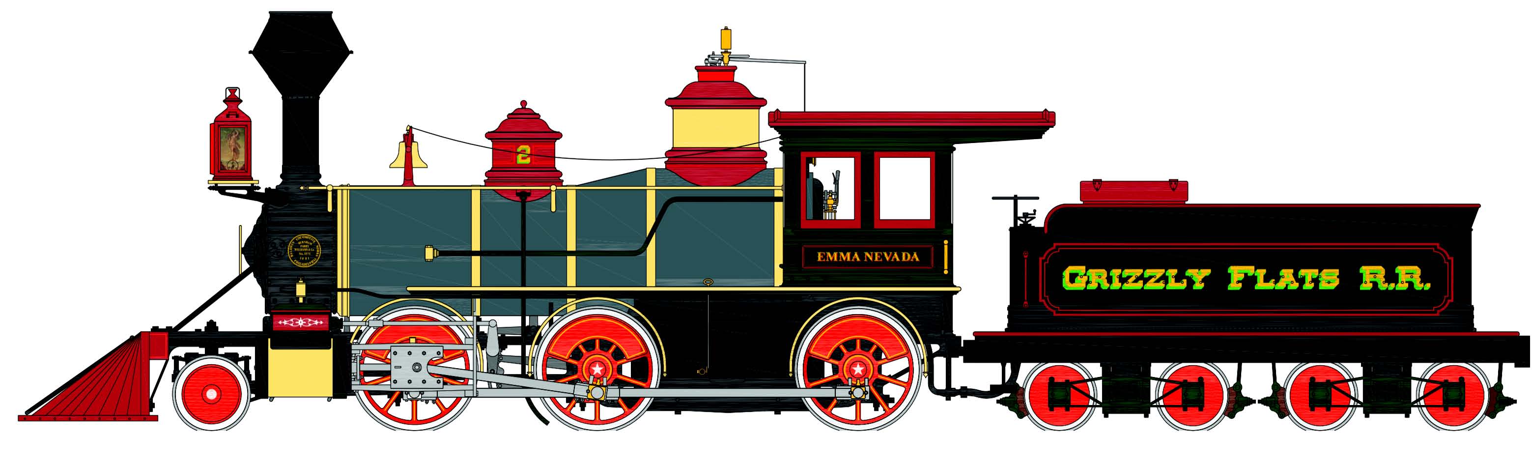 Grizzly Flats (Emma Nevada) - 2-6-0 (G Scale) - Click Image to Close