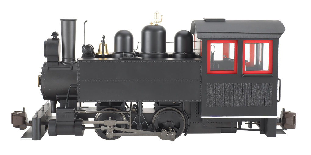 Black, Unlettered w/Red & White Trim 0-4-0 Side Tank Porter (G)