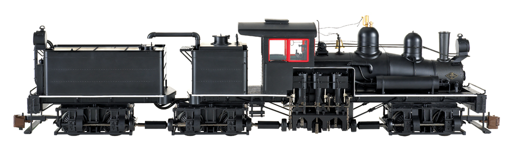 Black w/Red & White Trim - Three-Truck Shay - DCC Sound