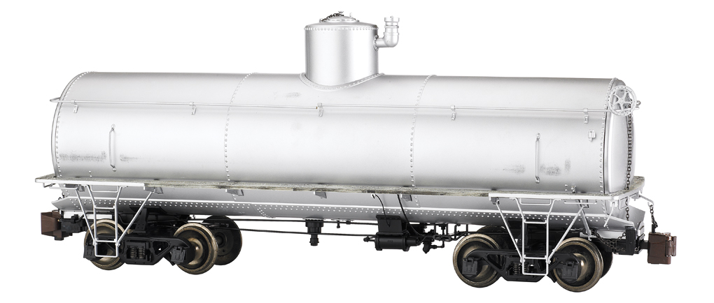 Painted, Unlettered - Silver - Frameless Tank Car (Large Scale) - Click Image to Close