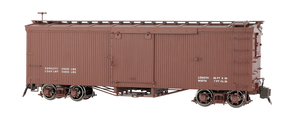 Painted, Data Only - Oxide Brown - Murphy Roof Box Car (Large)