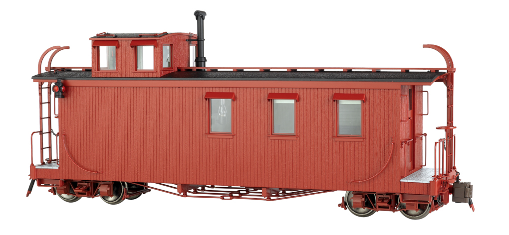 Painted, Unlettered - Oxide Red - Long Caboose (Large Scale)