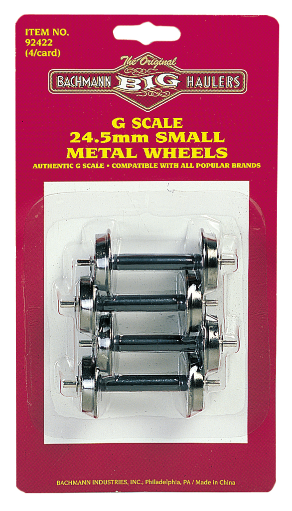 Small Metal Wheel Set (4 per card) (Large Scale) Set of 6