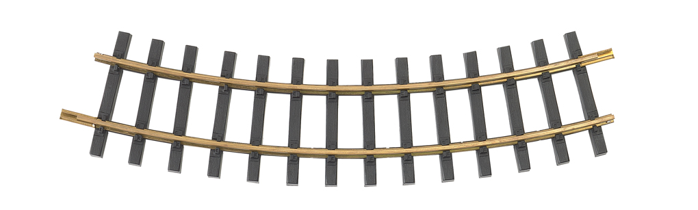 4' Diameter Curve 12/Box - Brass Track (Large Scale)