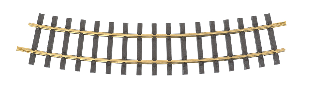 8' Diameter Curve 16/Box - Brass Track (Large Scale) - Click Image to Close